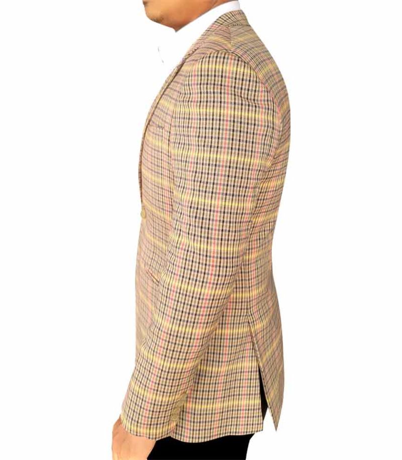 Men's Blazer Formal Slim Fit : SS1 (18 BROWN CK) - Image 3