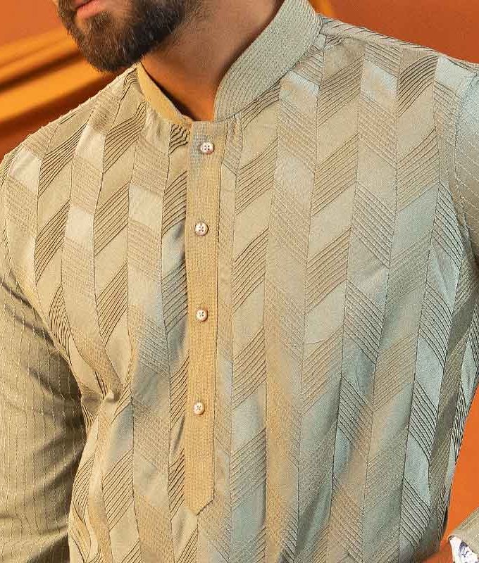 Men's Punjabi & Pajama: Ocean Green