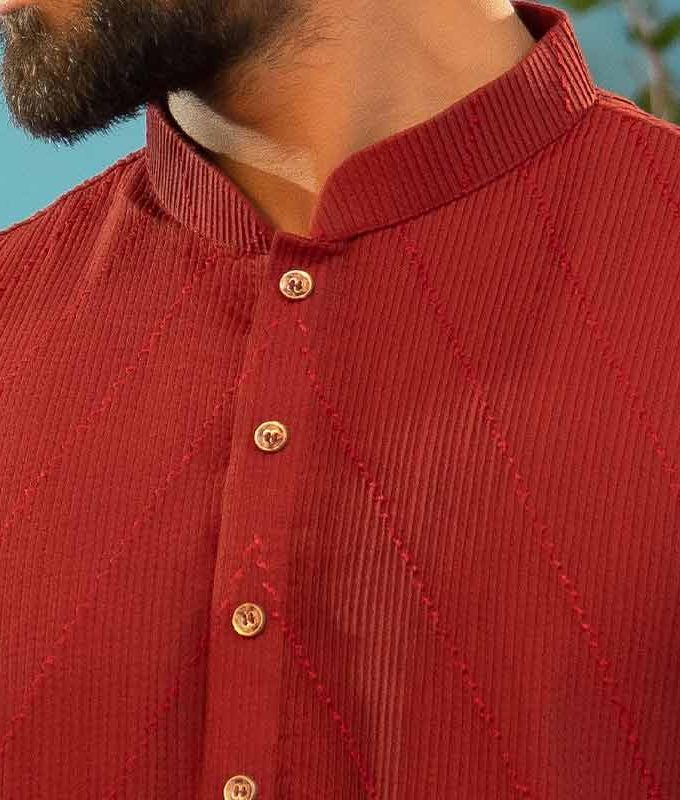 Men's Punjab & Pajama : Light Maroon