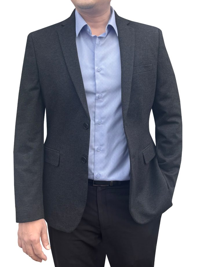 Men’s Formal Blazer Color: (EW) Charcoal Check