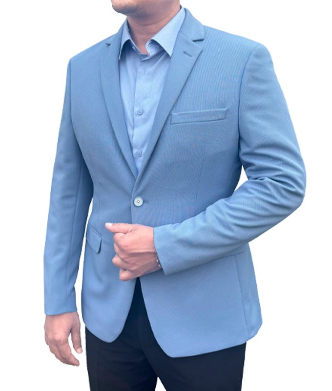 Men’s Formal Blazer Color: (EW) Sky Blue Dott