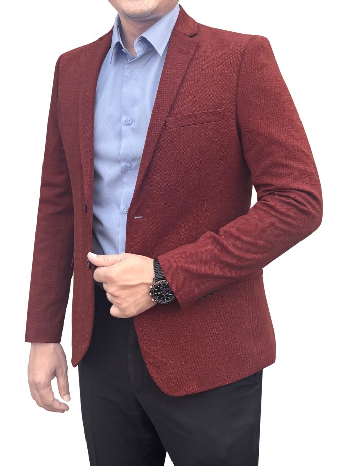 Men’s Formal Blazer Color: (EW) Brick Design