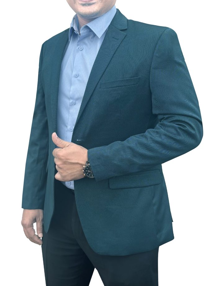 Men’s Formal Blazer Color: (EW) Pith Blue Dot