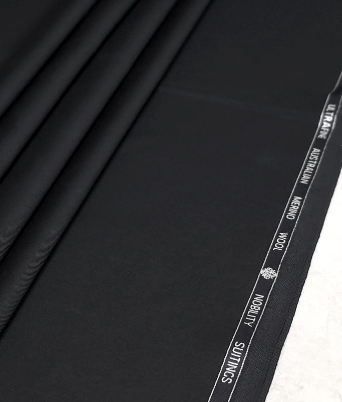 Nobility Suiting Fabrics: Pure Black