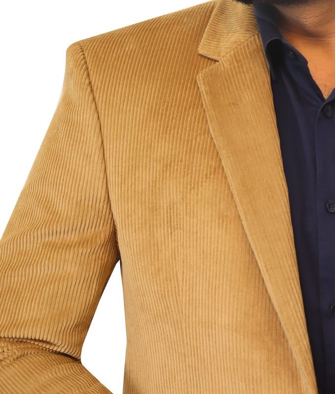 Men's Formal Blazer Color: (BASIC989) Brown Cord