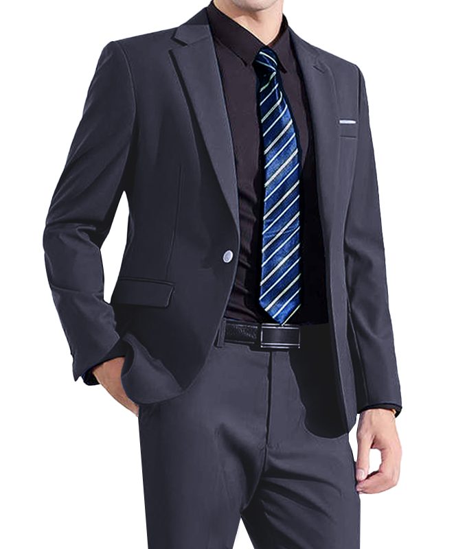 Men’s Formal Blazer Color: (BASIC989) DK BLUE