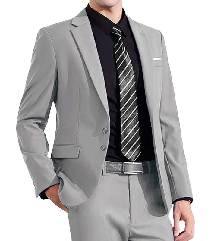 Men’s Formal Blazer Color: (BASIC989) LT ASH