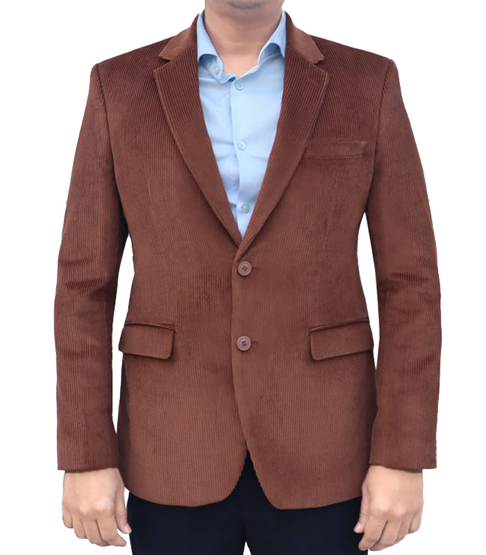 Men’s Formal Blazer Color: (BASIC989) Chocolate Cord