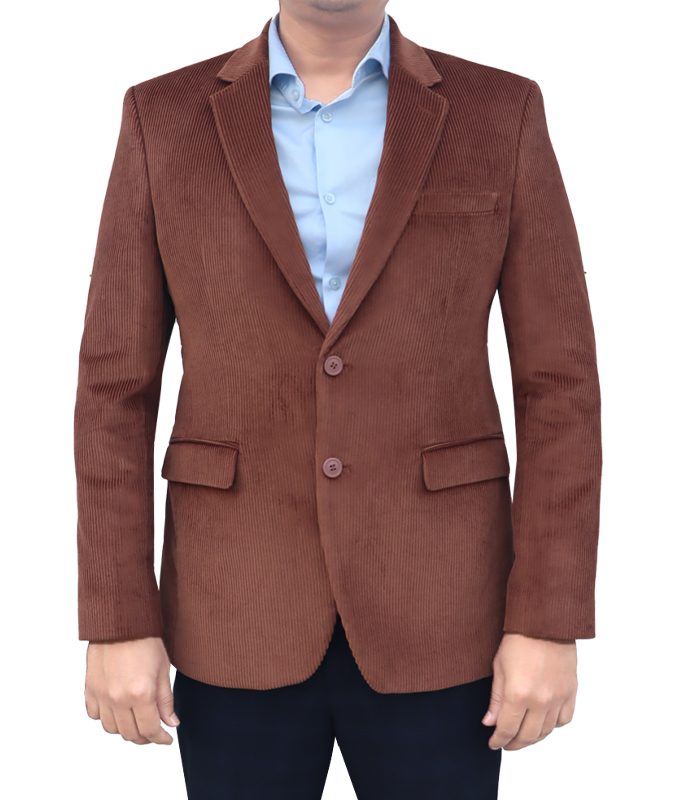 Men’s Formal Blazer Color: (BASIC989) Chocolate Cord