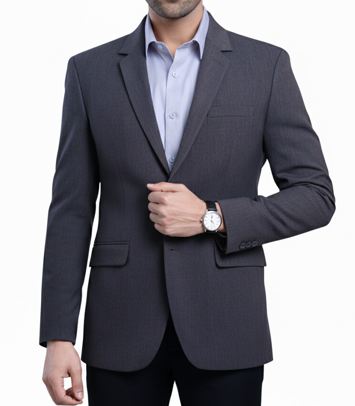 Men’s Formal Blazer Color: (BASIC989) 153. Charcoal