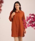 Feme Kurti:  Orange Long Shirt
