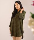 Feme Kurti:  Olive Long Shirt