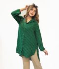 Feme Kurti: Green Long Shirt