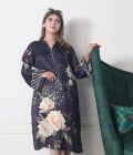Feme Kurti:  Black Floral Design