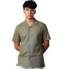 Cuban Collar Half Sleeve Shirt – Olive Color