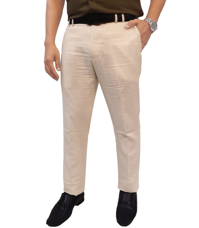 Men’s Trouser 100% Cotton : (17) Cream Color