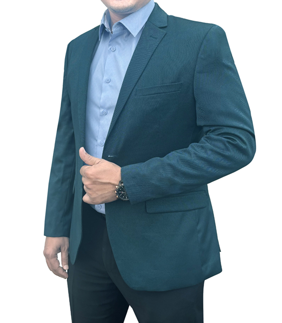 Men’s Formal Blazer Color: PITH BLUE DOTT (47)