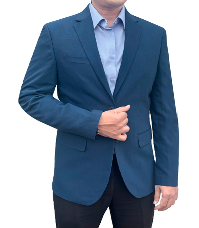 Men’s Formal Blazer Color: BLUE DOTT (49)