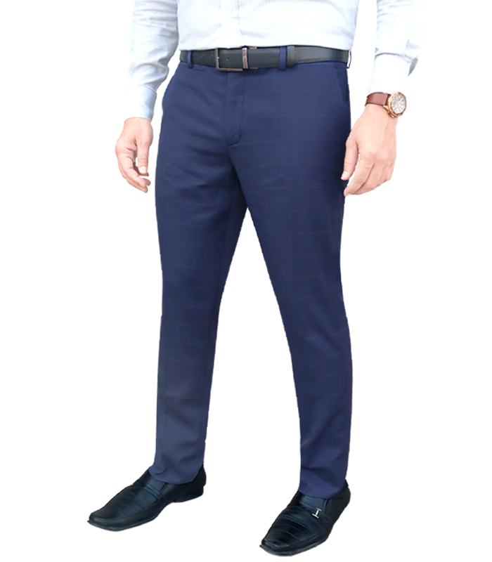 Men’s Formal Trouser: (41) BLUE DESIGN(CK)